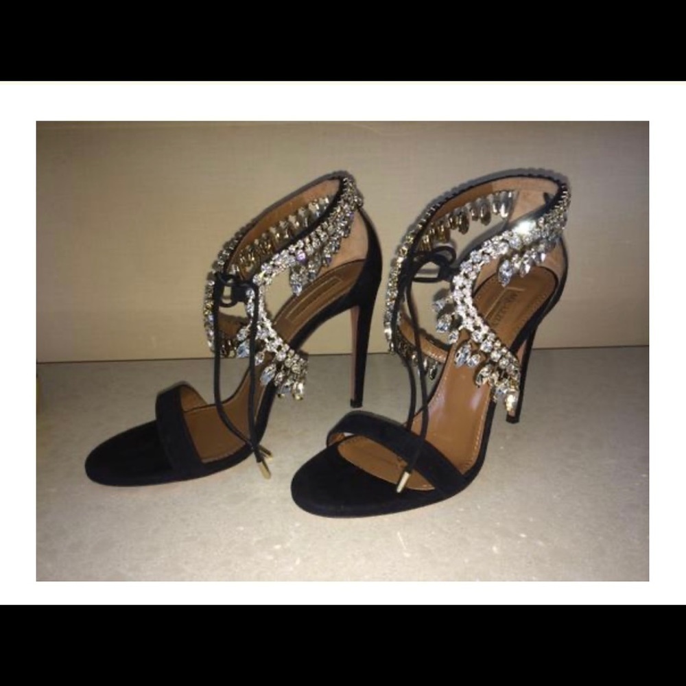 𝅺💕aquazurra Swavroski crystal sandals.  Worn once.  Size 6 - Picture 5 of 7